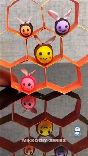 DIY paper crafts | how to make paper bee 🐝 and hive | crafts with paper #shorts #diy #art