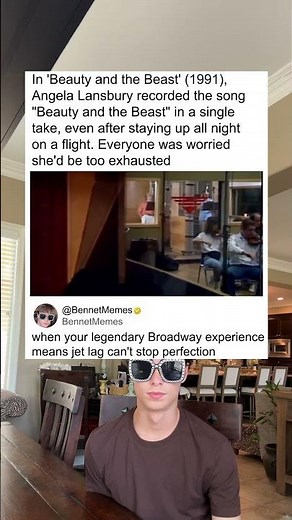 In 'Beauty and the Beast' (1991), Angela Lansbury recorded the song "Beauty and the Beast"