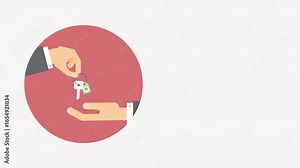 Handing over keys for property or car house