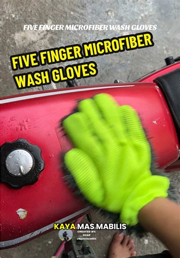 Five Finger Microfiber Wash Gloves for Car Washing