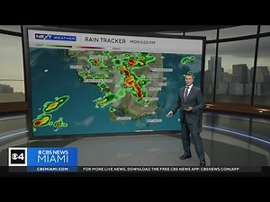 Sunday evening begins to dry off after heavy rain downpours earlier in the day across South Florida