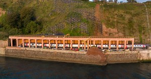 Huge Dawlish railway line rockfall shelter built
