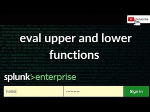 upper and lower functions in splunk
