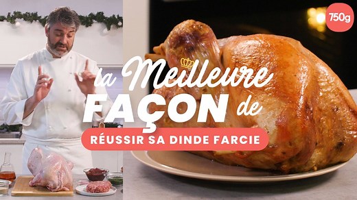 C'est un incontournable de Noël 🎄 La fameuse dinde aux marrons ! Chef Christophe vous explique comment la réussir à la maison 👌 | 750g : Recettes de cuisine