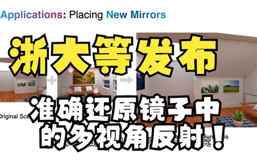 浙大&阿里等发布|好强！MirrorNeRF准确还原镜子中的多视角反射！
