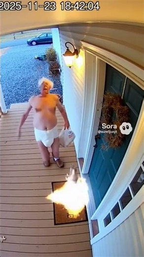 Rabbit exploding on a door step 😲😲 #funnyvideo #funny #cute #animals #explosion