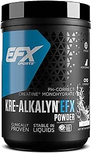 EFX Sports Kre-Alkalyn EFX Powder | pH Correct Creatine Monohydrate Powder Supplement | Strength, Muscle Growth & Performance | 266 Servings (Unflavored)