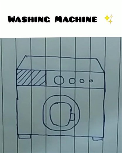 How to draw a Washing machine 😲🔥#shorts #viral #trending #drawing #art
