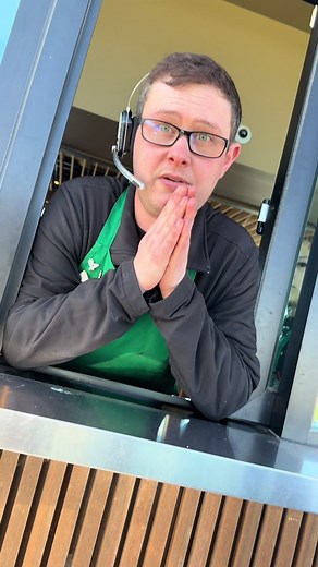 This is recorded after I was at the speaker 8 minutes prior and told them the name on my mobile order, I was very rudely told to pull around and come inside or go to the back of the line because they haven’t started it yet, mind you there’s also other cars in front of me who’s drink just got started so I don’t mind waiting I started recording after the other cars all got their orders and I got to the window and him telling me he chose not to start my drink and I still needed to pull to the back