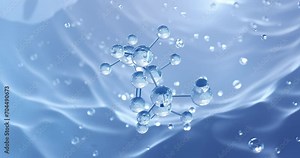 Hydroxyproline rotating molecular structure, 3d model of molecule, l-hydroxyproline, looped video