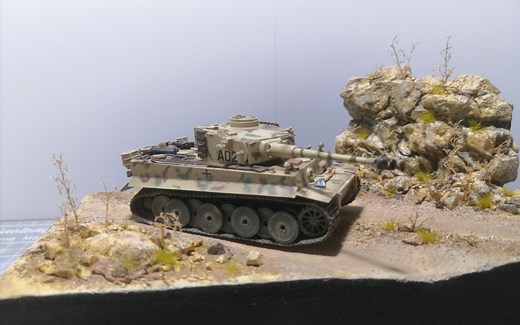 【微缩场景模型】1:72岩石场景地台