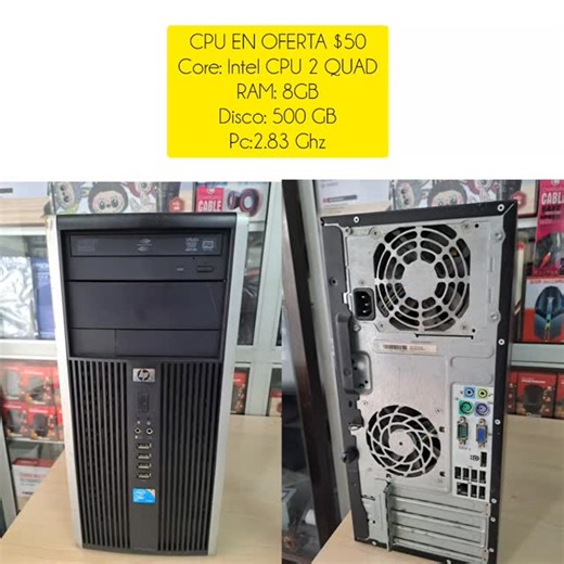 Todo En Electrónica on Instagram: "✨🔹PC Escritorio Intel Core 2 Quad – Listo para Todo🔹💫 ✔ Intel Core 2 Quad 2.83 GHz ✔ 8GB de RAM ✔ 500GB de Disco Duro ✔ Windows 10 Original ✔ Office 2024 Instalado ✔ Mejor para: Estudio, Trabajo, Navegar y Más 🔥 Funciona perfectamente y está lista desde que la enciendas. #guayaquil #parati #garantia #oferta"