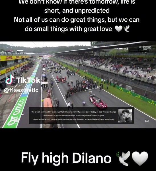 Tribute to Dilano Van't Hoff | Heartbreaking Belgium F1 Crash Video