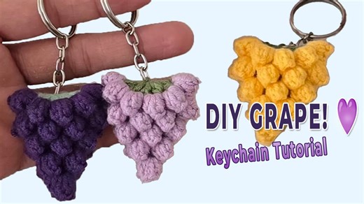 Crochet Grape Keychain Tutorial — Quick DIY Gift For Beginners