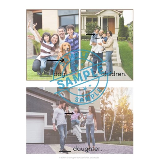 Possessive Pronouns Flashcards and Worksheet set (ABLLS-R aligned C52, G37)