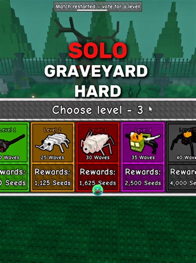 SOLO GRAVEYARD HARD 🔥#gtd #gardentowerdefense #towerdefense #roblox #fyp