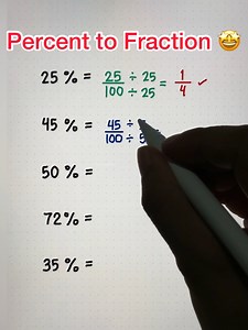 Percent to Fraction Conversion Easy Trick! - Basic Math | Math Love