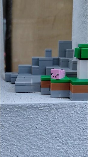 Hello There Pig 🐷 #lego #minecraft #minecraftlego #steve #miniworld
