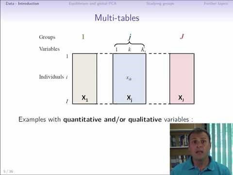 Multiple Factor Analysis - MFA - (course 1/4), a multi-blocks method for visualizing information