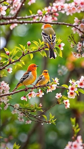 🐦 SONIDOS DE PÁJAROS EN VIVO 🌸 Relajante canto de aves y naturaleza para dormir profundamente