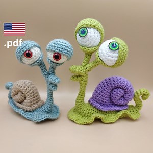 Crochet Snail Lizzie PATTERN in English Tutorial PDF Crochet DIY Gift for Crocheter - Etsy