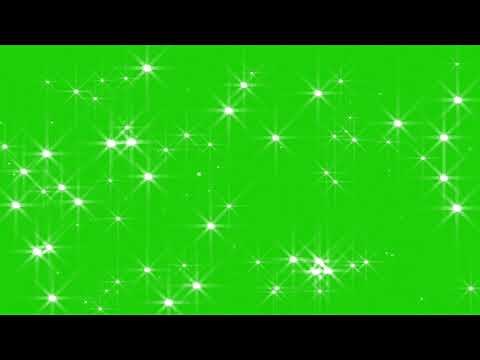 Camera flash moving star glow particle free green screen video