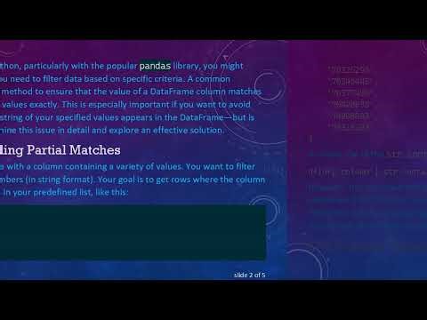 How to Filter DataFrame Rows by Exact Matches in Python's Pandas