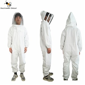 [Hot Item] Bee Suit Beekeeper Coverall Hooded Cotton Bee Keeping Suit