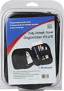 Medicool Daily Diabetic Organizer Portable Insulin Travel Case Large Gel Pack | DDO