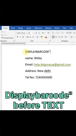 how to generate QR Code in ms word