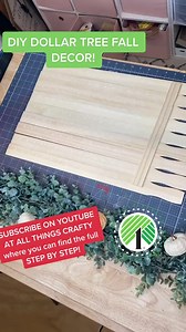 Full tutorial on YouTube at ALL THINGS CRAFTY plus 11 other TRULY HIGH END A Dollar Tree DIYS!! Fall is right around the corner!! Get ahead of the game with these gorgeous projects! Let me know what you think! Save for later, share and follow for daily inspo! | All Things Crafty