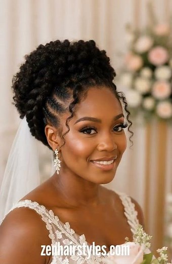 15 Natural Wedding Hairstyles for Black Brides