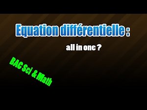 equation différentielle