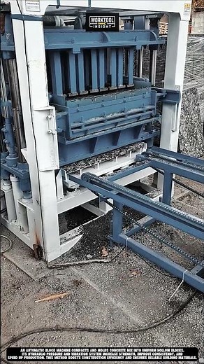 Producing concrete hollow blocks efficiently using Work tool Automatic Block Machine #tool #worktool