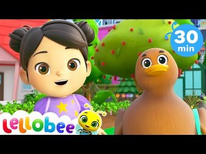 Lellobee | Five Little Ducks | Kids Fun & Educational Cartoons | Moonbug Play and Learn