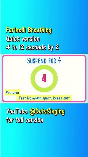 Quick Farinelli Breathing Exercise for Singers 4 to 12 seconds