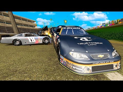 New NASCAR DAYTONA Track Creates Awesome Crashes! - BeamNG Multiplayer Mod Gameplay