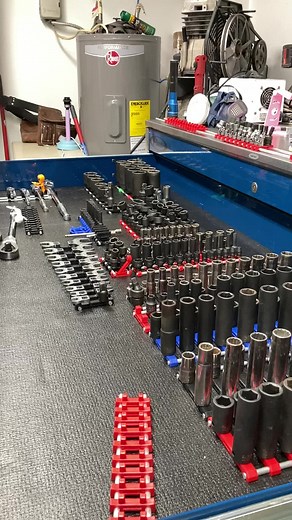 Flipping the 1/2 rack?! Our of thsi world!! AlienSpaceSaver.com #organize #mechanic #tools