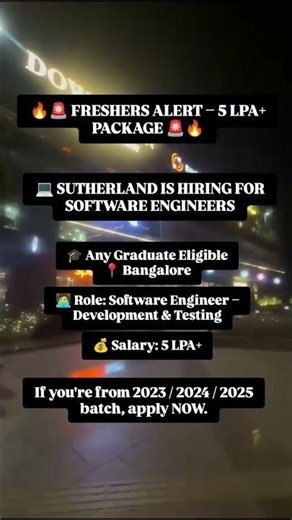 🚨 BIG OPPORTUNITY AT SUTHERLAND IS HIRING #freshersjobs #careerupdates #jobskaro