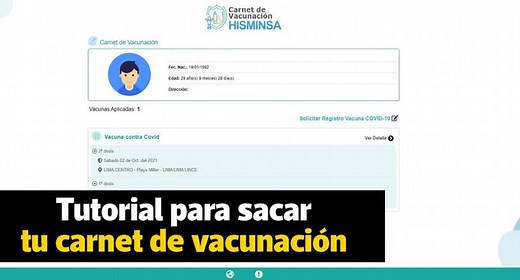 Tutorial Cartilla de Vacunación