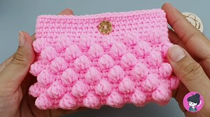 Bobble Stitch is So Cute! Crochet Purse 🎁🌟🥰 #handmade #diy #handmadewithlove #crochet | ViVi Berry Crochet