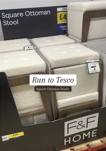 Discover Beautiful Square Ottoman Stools at Tesco