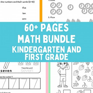 60 Math Bundle Kindergarten Math Worksheets First Grade Printable Math Worksheets Addition and Subtraction Math Worksheets Instant Download - Etsy Australia