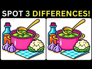 ⏳Can you Find Three Hidden Differences?⏰【#479 Brain Game Challenge Spot 3 Differences】