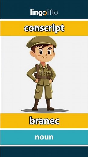 🇬🇧🇸🇰 conscript - branec : learn English : naučme sa anglicky : vocabulary builder