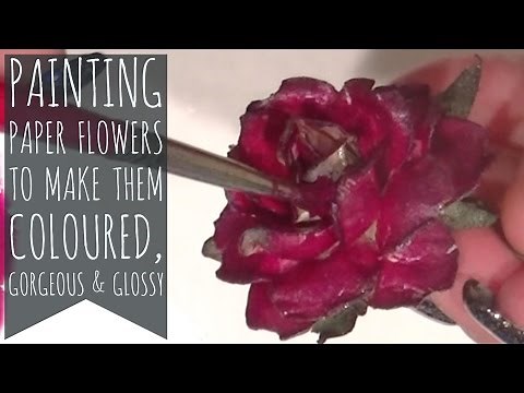 Make Plain Paper Flowers Gorgeous With A Splash Of Color