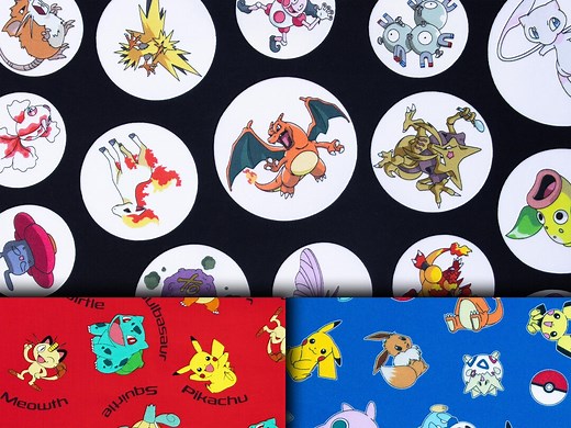 Pokemon Fabric by the Yard - Vibrant and Fun, Perfect for Quilting, Crafts and Sewing Projects - Etsy