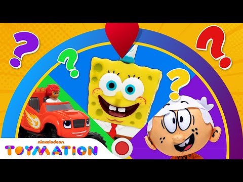Spin the Wheel of Toys w/ SpongeBob, Blaze & Loud House! 🎡 | Toymation