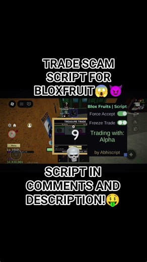 BEST TRADE SCAM SCRIPT IN BLOXFRUIT😱🤑😈 #roblox #bloxfruits