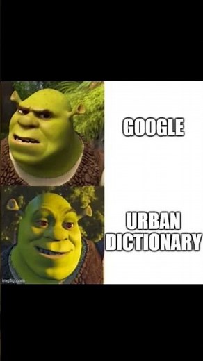Shrek’s Reaction to Google vs Urban Dictionary 😭 #memes